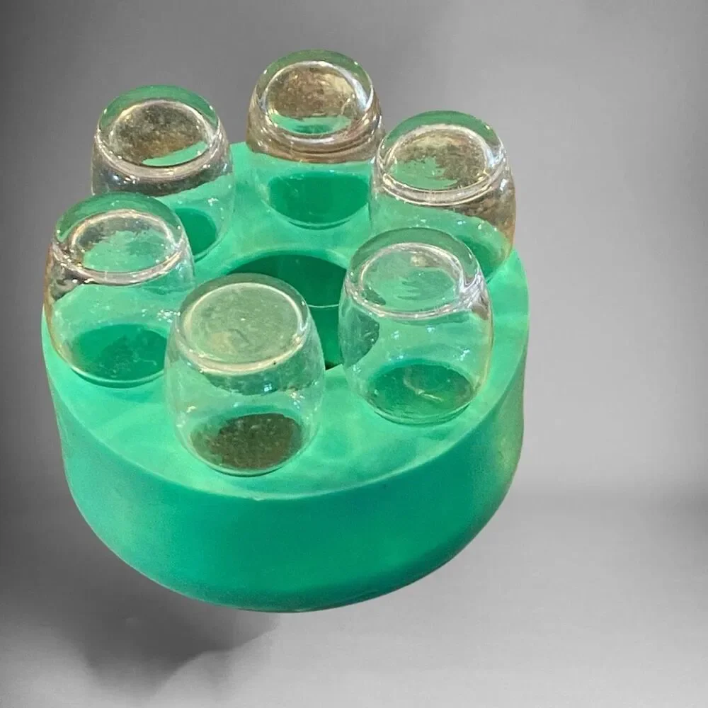 Vintage Palinka Shot Glass Server